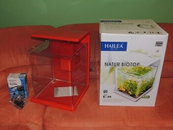 Predám nový akváriový set Hailea E30, 30 l červený - 1