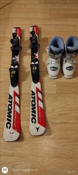 Detské lyže 110 CM + lyžiarky 30/31