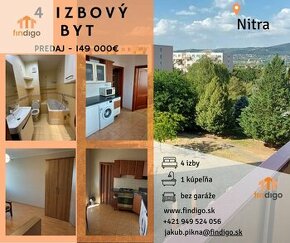 4 izbový byt na predaj Nitra - Klokočina