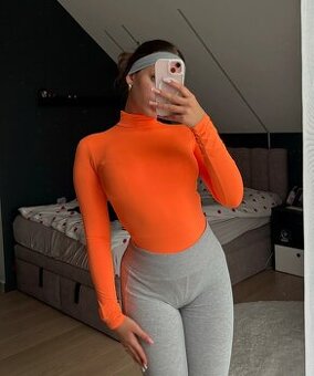 neonove oranžove damske body