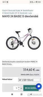 Dievčenský bicykel