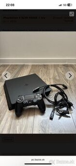 Playstation 4 Slim 500GB, Komplet Prísluš. + 2 Hry GRATIS