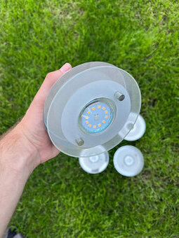 Sklenené bodové svetlá so žiarovkami GU10