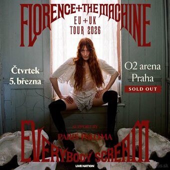 Lístky na koncert Florence +The Machine (PRAHA) - 5.5.2026
