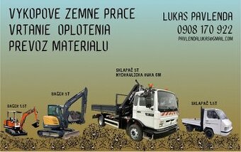 Zemné prace,Odvoz materiálu,Hydraulicka ruka