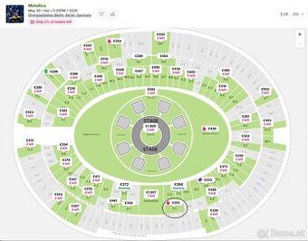 Metallica Berlín Nemecko | 30.05.2026 ⭐ OVERENÝ PREDAJCA ⭐