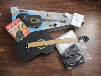Gitara klasická čierna sada, 100,- Euro/nové