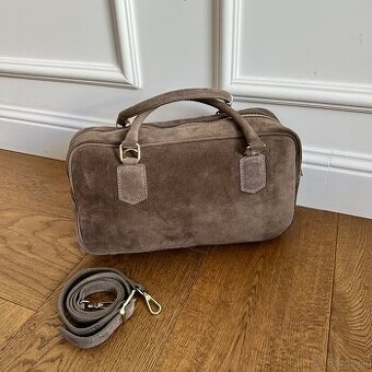 Talianska kabelka z brúsenej kože