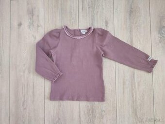 Newbie tričko s dlhým rukávom a čipkou okolo krku