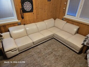 predám kožennú sedačku