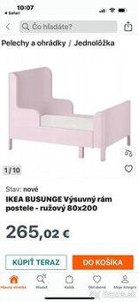 Detská posteľ dievčenská Ikea