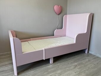 Ikea detská postieľka Busunge s matracom a plachtami