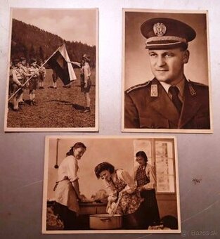 Slovenský štat-Hlinkova mládež--3 kusy pohladníc.