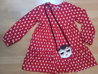 Šaty so srdiečkami :) veľ. 122