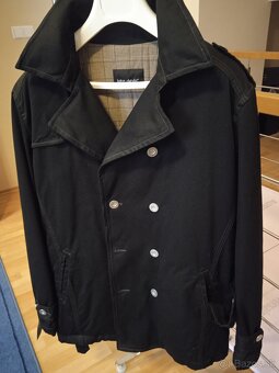 Zimný pánsky vatovaný kabát-dvojradový, veľkosť 54