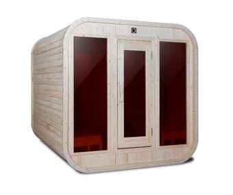 Kvadratická sauna z termodreva / smrek
