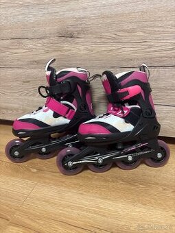 Nové dievčenské inline korčule so svietiacimi kolieskami