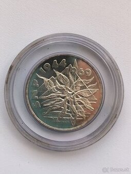 Strieborná minca 25 KČS 1969 - Plamene - PROOF - SNP