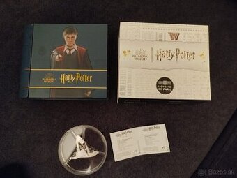 zlato striebro minca proof Harry Potter klobúk 2022