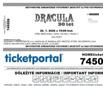 Muzikál Dracula Košice