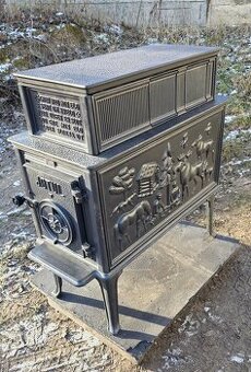 Liatinové kachle Jotul F 118 N modročierný smalt