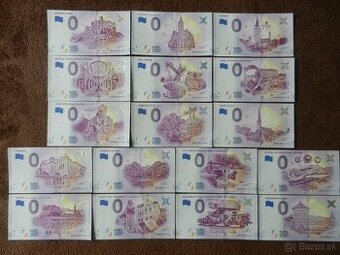 0 eurové bankovky 2018, 2019 a 2020 od 3,50€