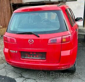 Mazda2 typ dy rok 2003 1.25i 55kw červená farba