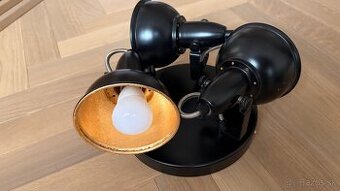 Čierno-zlatá stropná lampa