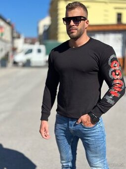 Mikina Hugo čierno červená