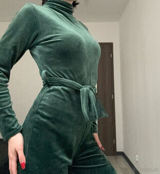 Dámsky dlhý zamatový overal