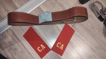 Predám sovietsky opasok a  vojenské nárameníky