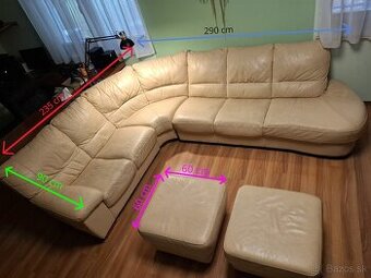 Kožená sedačka veľká