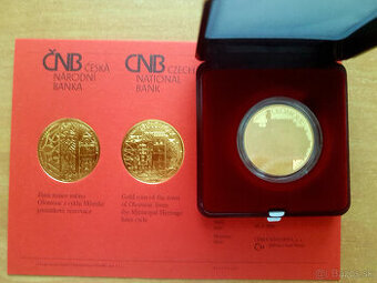 Zlatá minca 5000 Kč Olomouc proof 2024 pod cenu zlata