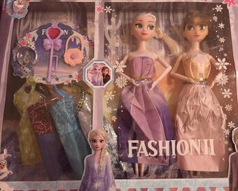 Anna a Elza bábika set s doplnkami a šatami