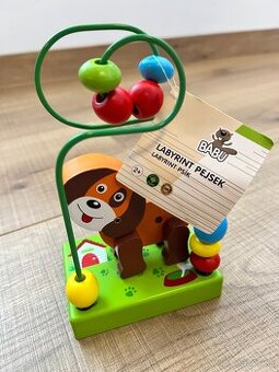 Drevený motorický labyrint Psík – BABU (Nové)