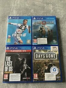 Days gone / The last of us / God of war / fifa19 hry na PS4
