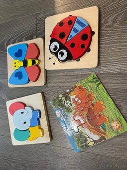 Hrané puzzle a drevené skladačky