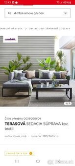 Zahradny nabytok Ambia Amore na terasu.