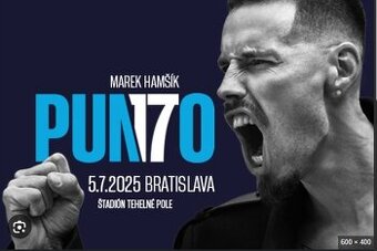 Predám 6 lístkov na HAMSIK rozlucka PUNTO 17