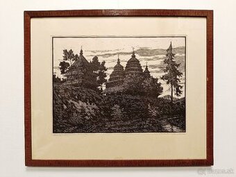 Obraz Josef Řeřicha, Halíč 1932, pasparta 40x49