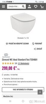 WC závesné s doskou Softclose