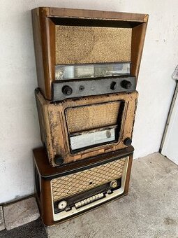 Retro Vintage Oldschool Elektrónkové rádio