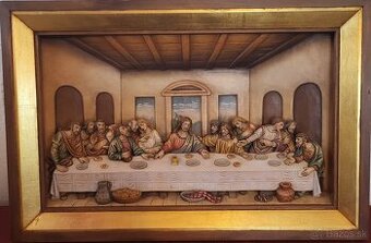 Dreveny obraz vyrezavany