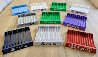 držiaky na konzolové hry v CD / DVD obaloch – PSP, Xbox, PS