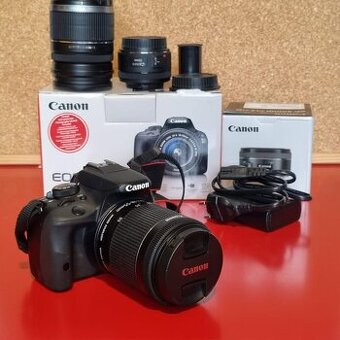 Fotoaparat zrkadlovka Canon eos 100D a objektivy