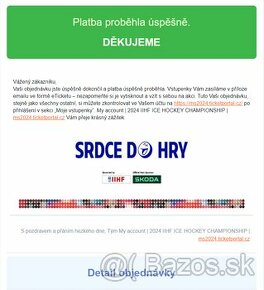 Vstupenky na MS v hokeji SVK - POL. & GER - LAT Ostrava 2024
