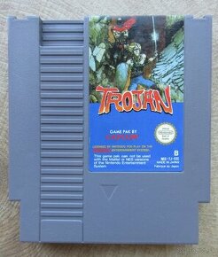 stará originálna hra Trojan na Nintendo NES