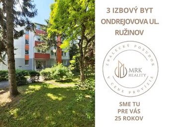 3 izbový byt v lokalite obklopenej zeleňou - ul. Ondrejovová