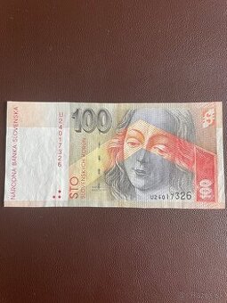 100 slovenských korún U 2001