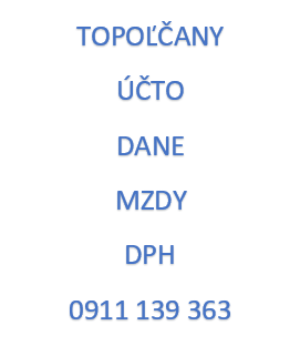 Topoľčany - Účtovníctvo / DPH / Mzdy
